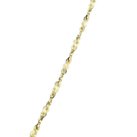 Vintage 1/20 14k GF Twisted S Link Necklace With Oval Faux Pearl Pendant (5679) - Picture 6 of 7